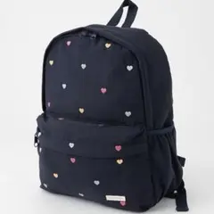 petit main ハート刺繍 キッズリュック ネイビーのサムネイル