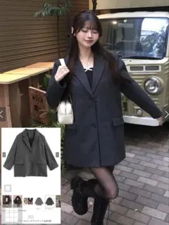 GRL フェイクウールビッグジャケット［ze835］