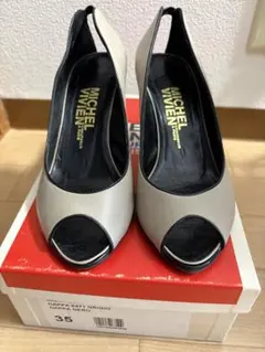 ミッシェルヴィヴィアン　オープントゥパンプス　H.P.FRANCE 35