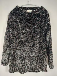 カットソー　長袖　起毛　レオパード柄　レディース(M～Lサイズ)