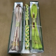 日本製 手組み 帯締め 3本セット 多彩な色合い