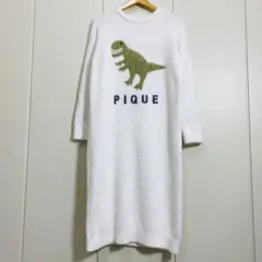 新品 ジェラートピケ ダイナソー ワンピース F 恐竜 ブラウン グレー 新品 ジェラートピケ ダイナソー ワンピース F 恐竜 ブラウン