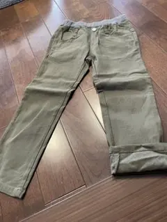 カーキー　子供　パンツ　120センチ　総ゴム　起毛素材