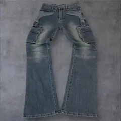 00s archive gimmick flare denim/Y2K/zip