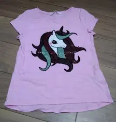 H&M ユニコーンビーズ刺繍 Tシャツ 130-140cm【匿名配送】