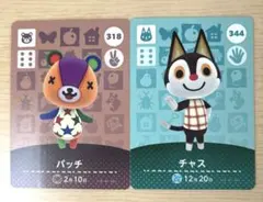 あつまれどうぶつの森 パッチ チャス amiiboカード 2枚セット