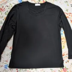 美品Soliel d'Or 黒 長袖 トップス綺麗めオフィス