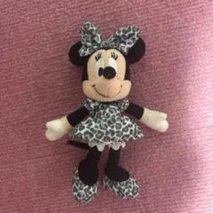 ミニーマウス ヒョウ柄ぬいぐるみ