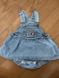 バースデイフタフタミニーマウスデニムジャンパースカート