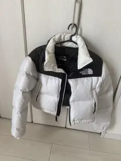 THE NORTH FACE ショート丈ダウンジャケット ホワイト/ブラック