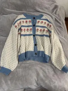 merryjenny花柄ニットカーディガン