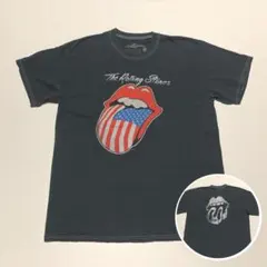 ローリングストーンズ 公式　星条旗 Tシャツ 両面プリント ベロマーク　yb45
