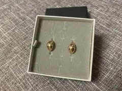 月甲 中折れ フープ ピアス ムーン K18YG イエローゴールド キャッチ