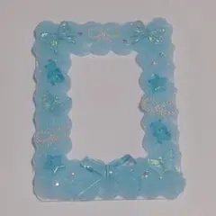 ハンドメイド 硬質ケース デコ ブルー No.50