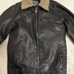 売約済◇Shama シャマ 山羊革＆衿ボア G-1タイプ レザージャケット