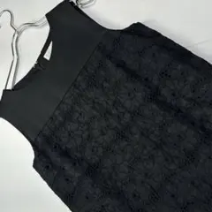 1063【KUMIKYOKU】ノースリーブ　レースワンピース　組曲　花柄　ドレス