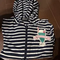 Jenni ストライプ柄 フード付きパーカー