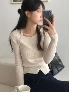 スリムフィットＶネックロングスリーブセーター