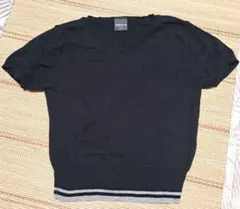 COMME CA ISM 黒 半袖ニット(キッズ)