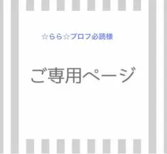 ☆らら☆プロフ必読様専用