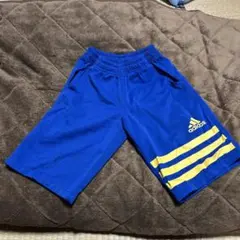 サイズ130 adidas ハーフパンツ 青 3本ライン