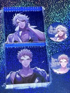 ヒプマイ　左馬刻　理鶯　アクリルブロック　缶バッジセット