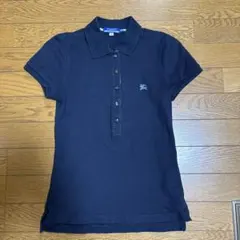 Burberry BRIT バーバリー ポロシャツ レディース 半袖 黒 無地 - メルカリ