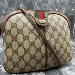 ✨美品✨GUCCI GG シェリーライン ショルダーバッグ ブラウン レザー