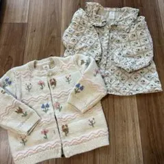 H &M 花柄・カウチン風　セーター2点　98