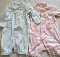 レース付きロンパース 2色セット　ナルミヤ・インターナショナル