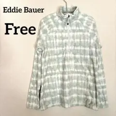 Eddie Bauer フリース ジャケット【F】ハーフジップ グリーン系 美品