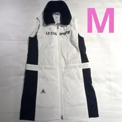 LE COQ SPORTIF GOLF中綿　ファー付きワンピースベスト M