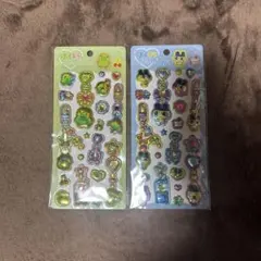 【正規品】たまごっち まめっち くちぱっち ぷくキラ チャームステッカー 2枚