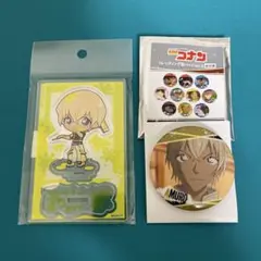 名探偵コナン 安室透 アクリルスタンド 缶バッジ 2点セット