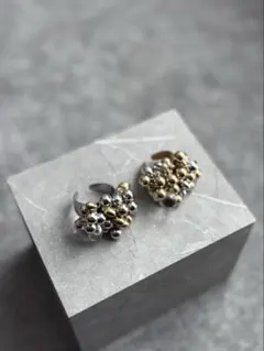 バイカラー　ボリュームリング　/ silver