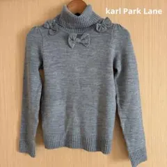 ✴︎カールパークレーン✴︎リボンタートルネック（ハイネック）ニット ウール混 日本製