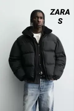 ZARA ザラ ラバーフィニッシュ キルティングジャケット S