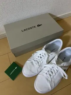 LACOSTE ホワイト スニーカー メンズ 26.0cm シンプル