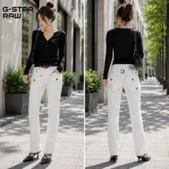 【美品】G-STAR RAW 3301 ホワイトデニム 96 W24 Sのサムネイル