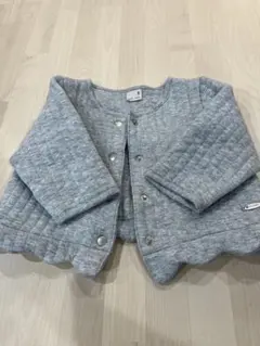 petit main グレー カーディガン 80