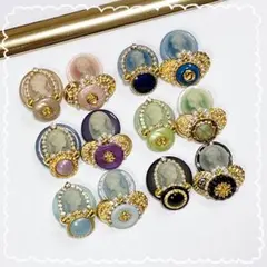 ボタンカボション⑮✨️カメオ盛り＊パール乗せ