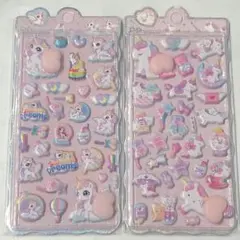 ぷにぷにおしりシール ぷっくりシール ユニコーン 2枚セット