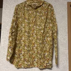 CROCODILE 長袖 花柄シャツ 綿麻混紡 Lサイズのサムネイル