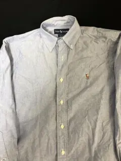 polo ラルフローレン ボタンダウンシャツ 100%コットン　ブルー