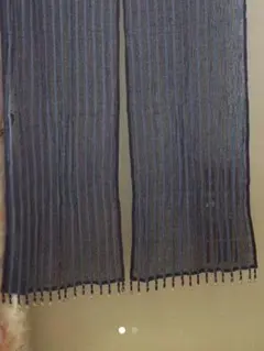 アジアン雑貨　インド製　ネットのれん　紺　120 cm