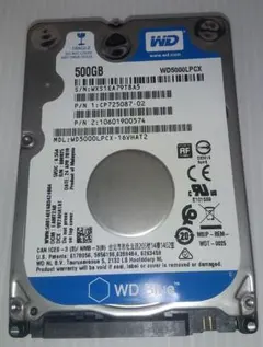 WD5000LPCX 500GB 内蔵型HDD（中古品）（2.5インチ）