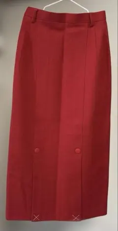 FUNKY AID 赤 タイトスカート　ウエスト63 wool100%