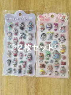 ２枚セット！クライベビー　ラブブ　ボンボンドロップシール　きゅん〜popシール