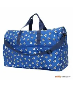 ミッフィー 　折りたたみ　ボストンバッグ　フラワーブルー　Lサイズ 38L