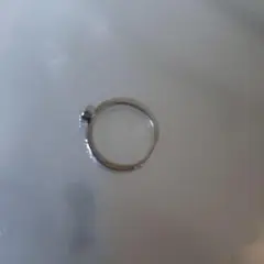 オパール調ストーン リング シルバーカラー
